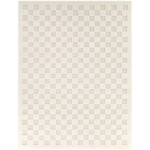 Balta Rugs Checkered Carved Area Rug Cream - 1 of 4