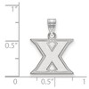 Black Bow Jewelry 14k White Gold Xavier Musketeers NCAA Small Pendant - 2 of 3