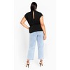 Women's Plus Size Kay Top - black | CITY CHIC - 3 of 4