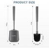 SetSail Toilet Brush and Holder 2 Pack, Self Closing Lid Toilet Bowl Brushes Holder - 2 of 3