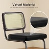 Infurnic Counter and Bar Stools, Modern Upholstered Bar Stools Set with Sturdy Legs, for Kitchen and Dining Room, 2PCS, Black, 17.7"*18.9"*42.5" - 3 of 4