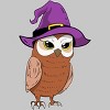 Men's Design By Humans Owl Witch Halloween T Shirt By thebeardstudio T-Shirt - 2 of 4