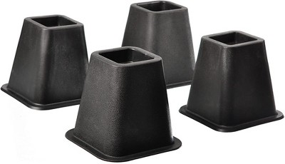 5 to 6-inch Super Quality Bed and Furniture Risers 4-pack in Black - Homeitusa