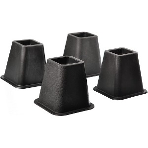 5 to 6-inch Super Quality Bed and Furniture Risers 4-pack in Black - Homeitusa - 1 of 3