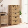 vidaXL Storage Unit Brown Water hyacinth, Metal 18.5x14.6x39.4 in - 2 of 4