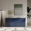 Okak Modern Sideboard Cabinet, Bufft Cabinet with 4 Doors and 2 Shelves, Storage Cabinet for Living Room, Dining Room, Kitchen, Navy Blue - 2 of 4