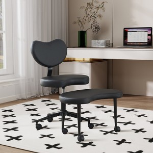 Aortzio Ergonomic Cross-Legged Swivel Chair,Adhd Chair Adjustable Height Meditation Chair With Back Support,Office/Home Chair - 1 of 4