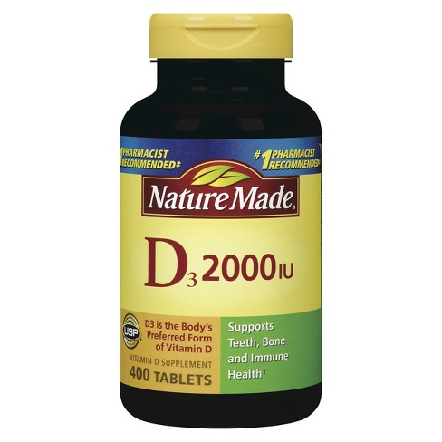 Nature Made Vitamin D3 Dietary Supplement Tablets - 400ct : Target