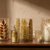 Dried Leaf Glass Candle Holder 8"H - 3 of 3