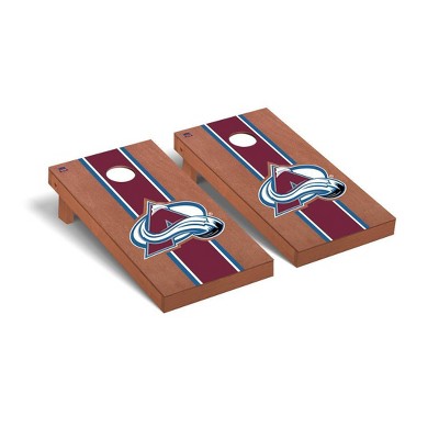 NHL Colorado Avalanche Premium Cornhole Board Rosewood Stripe Version