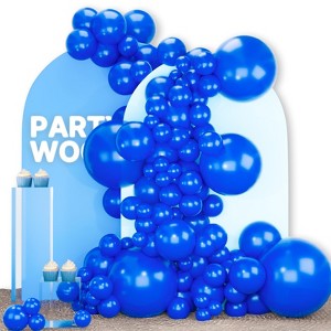 PartyWoo Balloons Royal Blue Dark Matte 18 12 10 5 Inch 142 pcs - 1 of 4