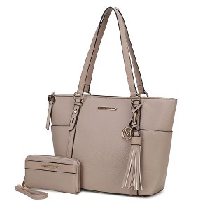 MKF Collection Gloria Vegan Leather Women’s Tote Bag with Wallet Set by Mia K - 1 of 4