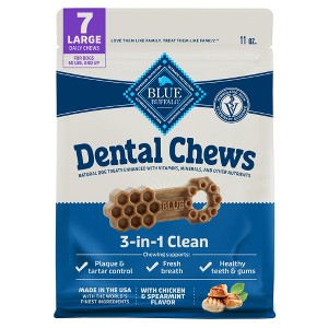 Blue Buffalo Dental Chew Large Flavored Dog Treat - 11oz - 1 of 4