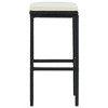 vidaXL Bar Stools with Cushions 4 pcs Brown Poly Rattan - 4 of 4