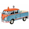 Volkswagen Type 2 (T1) Delivery Service Pickup Truck Blue and Orange "VW-Kundendienst" 1/24 Diecast Model Car by Motormax - 2 of 3