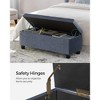 SONGMICS Storage Ottoman Bench Long Bed End Stool with Storage 330.6 lb Load Capacity Solid Wood Legs - 3 of 4