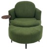 PAGED Modern Accent Chair and Ottoman Set, Comfy Sofa Chair with Side Table and Movable Footrest, Living Room Chair for Bedroom - 3 of 4