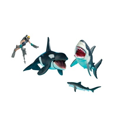 animal planet mega shark and orca encounter playset