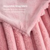 Cozy Bliss Faux Fur Plush Decorative Blanket, Cozy Warm Striped Throw - 4 of 4
