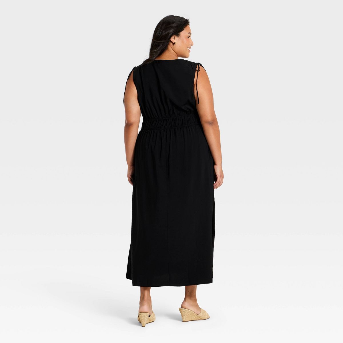 Women's V-Tie Midi Dress - A New Day™ - thumbnail 5