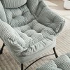 KTMBDW Lazy Chair with Ottoman, Modern Lounge Accent Chair with Armrests and a Side Pocket, Leisure Sofa Armchair with Footrest for Small Space - 4 of 4