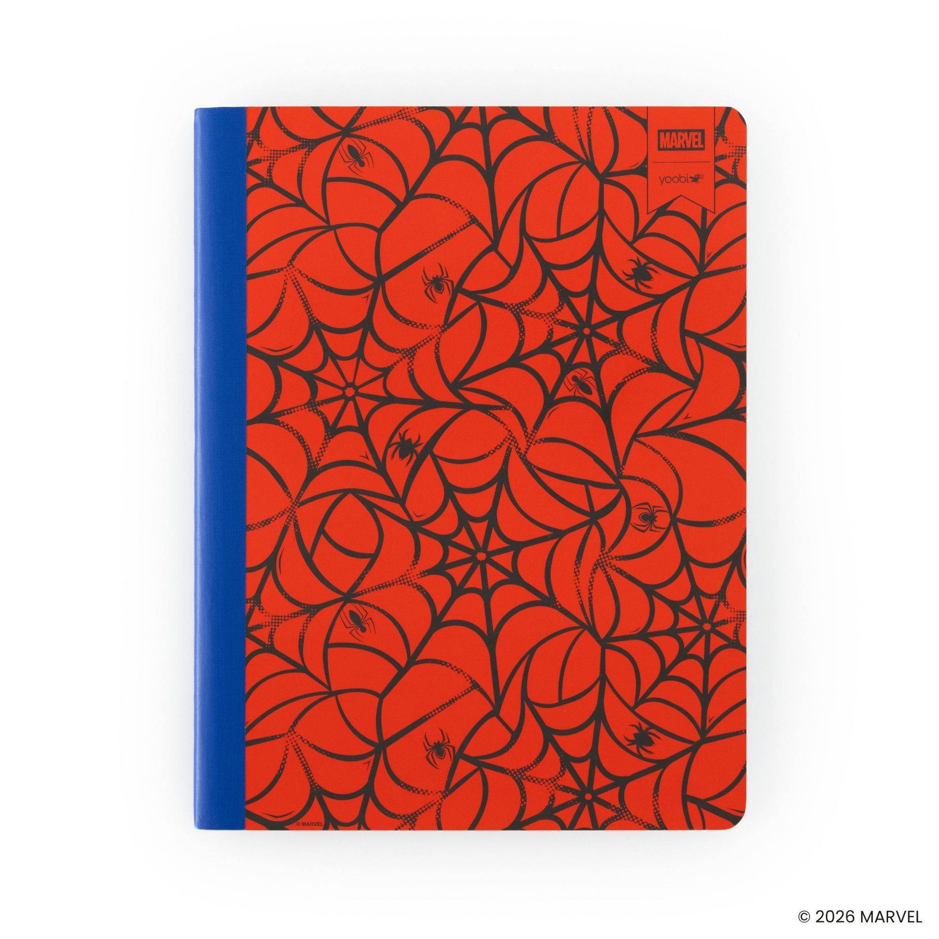 Yoobi Marvel 7.5"x9.75" Composition Books Wide Ruled Spider-Man Web