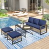 UPTIOT 4-Piece Outdoor Patio Conversation Set - 3 of 4