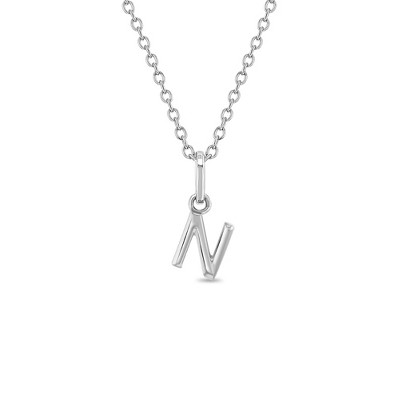 Girls' Tiny Initial Letter Sterling Silver Necklace - In Season Jewelry