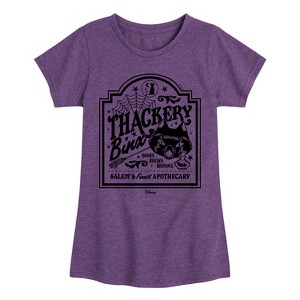 Girls' - Hocus Pocus - Binx Business Sign Fitted Short Sleeve Graphic T-Shirt - 1 of 3