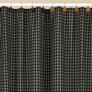 Park Designs Sturbridge Shower Curtain - Black - 1 of 4