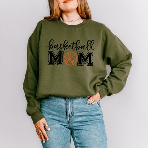 Simply Sage Market Women's Graphic Sweatshirt Basketball Mom With Ball - 1 of 4