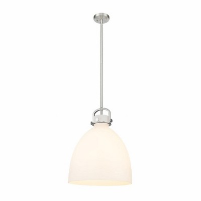 Newton Bell - 1 Light Stem Hung Pendant In Industrial Style-21.63 Inches Tall and 16 Inches Wide