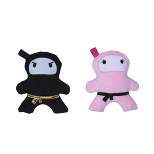 American Pet Supplies 13-Inch Ninja Love Crinkle and Squeaky Plush Dog Toy Combo