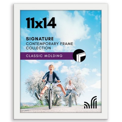 Americanflat 11x14 Picture Frame with Shatter-Resistant Glass - Signature Collection - Gallery-Style Frames Made of Engineered Wood - Photo Frame for