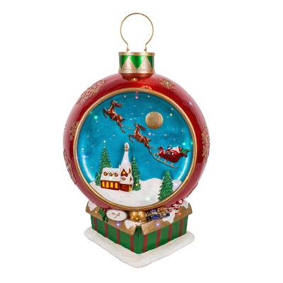 34 In Santa's Sleigh Ornament With Multicolor Lights And Music : Target