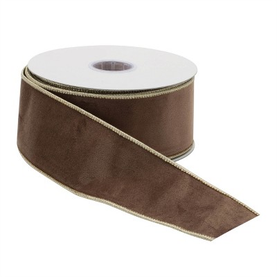 Brown Wired Ribbon (Set of 2)