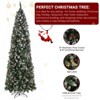 Angel Sar 9ft Pre-Lit Pencil Christmas Tree with 460 Warm LEDs, 1298 Branches, 91 Pine Cones & Berries, Automatic Unfolding, 8 Modes with Remote - 4 of 4