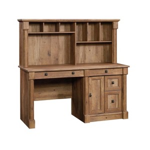 HomeStock Palladia Computer Desk With Hutch – 59.49” Brown, 4 Drawers, 3 Shelves - 1 of 4