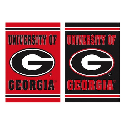 Evergreen University of Georgia House Flag 28 x 44 Inches Outdoor Decor for Homes and Gardens