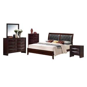 5pc Queen Madison Panel Bedroom Set Espresso Brown - Picket House Furnishings