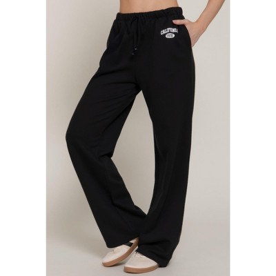 I am a Fashion Junky Waistband Print Detail Sweatpants
