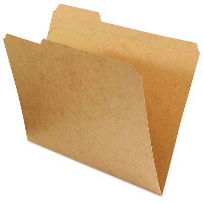 UNIVERSAL Kraft File Folders 1/3 Cut Assorted Top Tab Letter Kraft 100/Box 16133