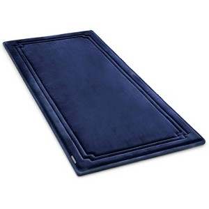 MICRODRY SoftLux Racetrack Twist Memory Foam Bath Mat with Skid Resistant Base - 1 of 4