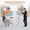 ChicFurnit Desks Rolling Desk Mobile Standing Desk Portable Standing Desk with Lockable Wheels for Home Office, White, 25.5"*18.8"*43.3" - 3 of 4