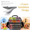 Tirrinia 12 Can Two Compartment Lunch Box, Durable Insulated Lunch Bag for Women & Men, Large Lunchbox, Leakproof Reusable Lunch Cooler Tote - 2 of 4