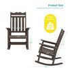 Sonkuki Patio Outdoor 2-Piece Adirondack Rocking Chairs with Big Armrests, Weather Resistant, Easy Installation, Lawn and Backyard - 3 of 4