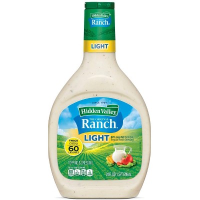 Hidden Valley Original Ranch Light Salad Dressing & Topping - Gluten Free - 24fl oz