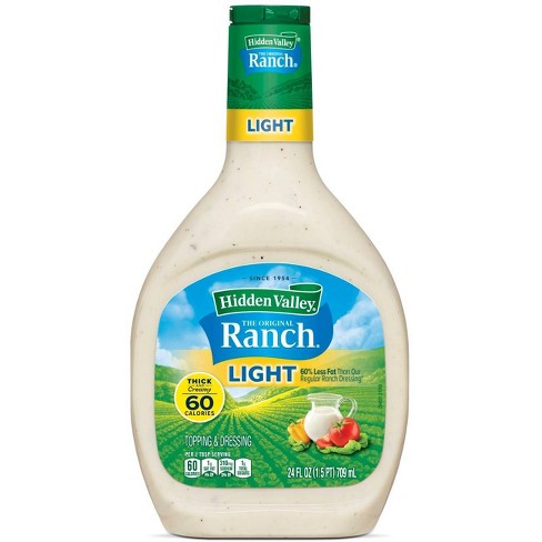 Hidden Valley Original Ranch Light Salad Dressing Topping Gluten Free 24 Fl Oz Bottle Target