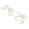 Unique Bargains Faux Pearl Bow 15 Shoelace Charms White 1 Pair - 4 of 4