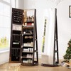 Fredees 360° Rotating Jewelry Cabinet with Lights, 63" Lockable Mirror Armoire Organizer Stand with Storage - 3 of 4